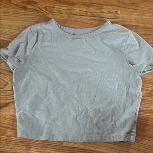 Casual Gray Women's Cropped Top